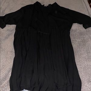 Black Pleated Short Sleeve Dusted by ASOS Curve